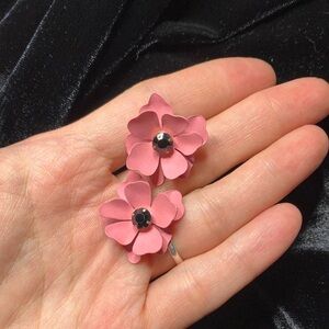 Pink Floral Earrings